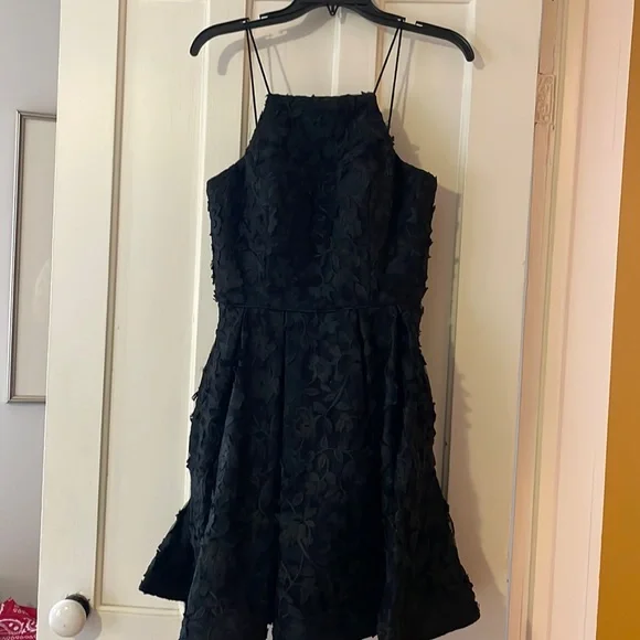 aqua black floral dress Black Floral Print Pleated Maxi Dress by Aqua